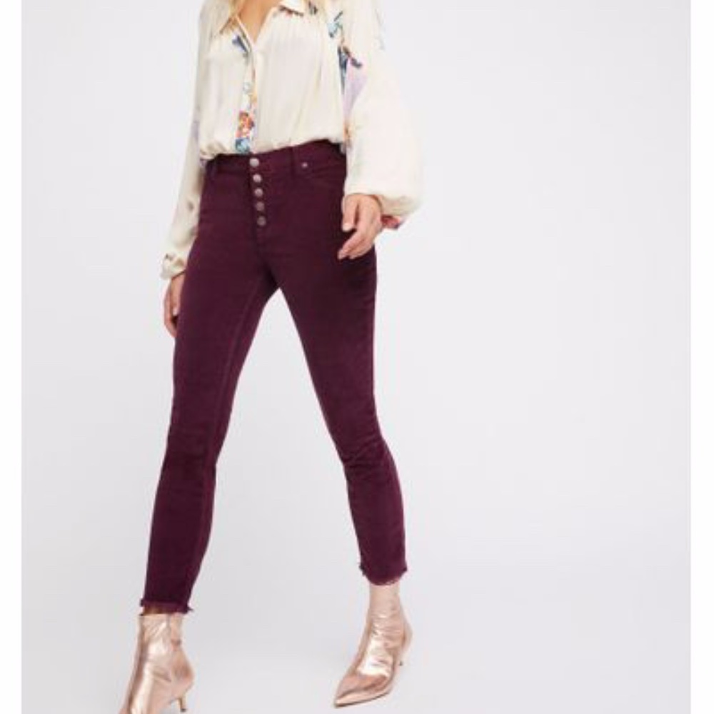 Free People Purple Reagan Raw Jean Cord-26